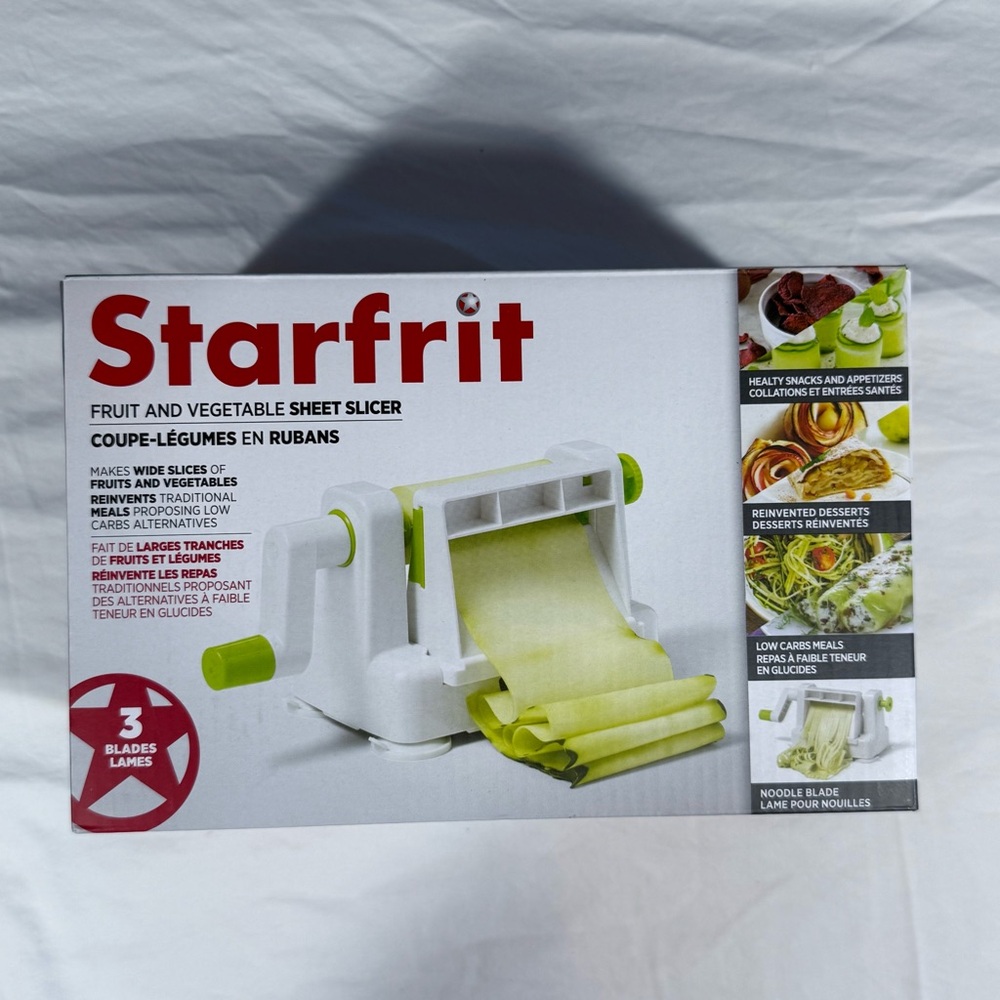 Fruit and Vegetable Sheet Slicer - White and Green